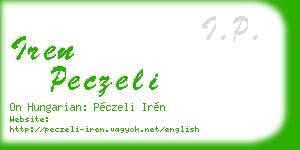 iren peczeli business card